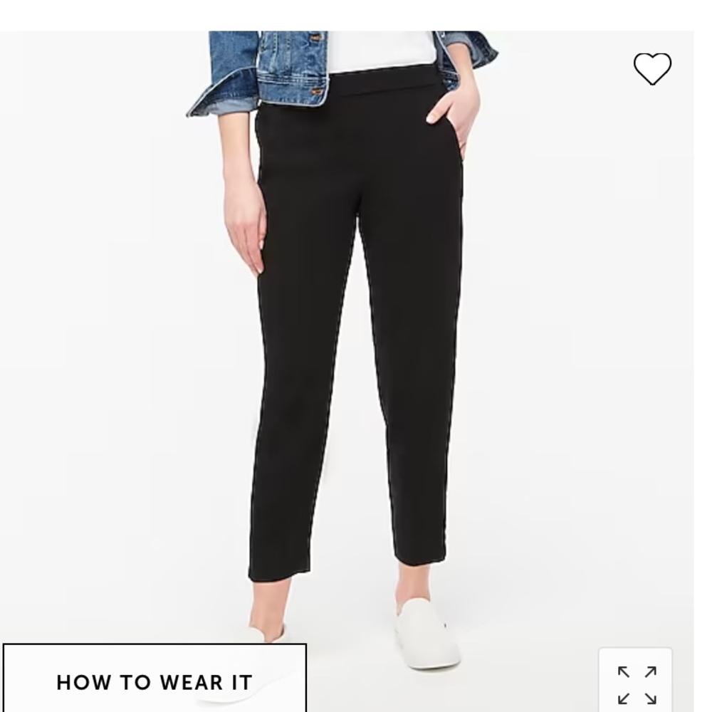 BNWT black sz 8 Jamie pant by Jcrew